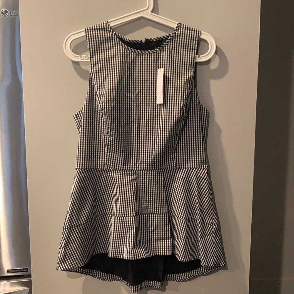 White House Black Market peplum top